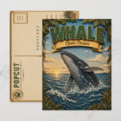 Walvis Open Oceaan POPCUT Briefkaart (Voorkant / Achterkant)