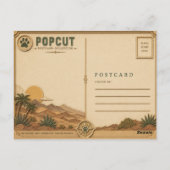 Walvis Open Oceaan POPCUT Briefkaart (Achterkant)