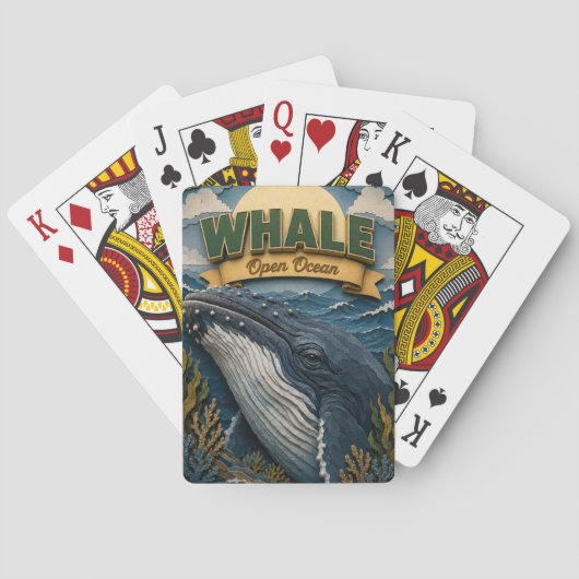 Walvis Open Oceaan POPCUT Pokerkaarten (Achterkant)