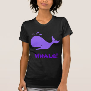 walvis! Paars. Personaliseerbaar T-shirt