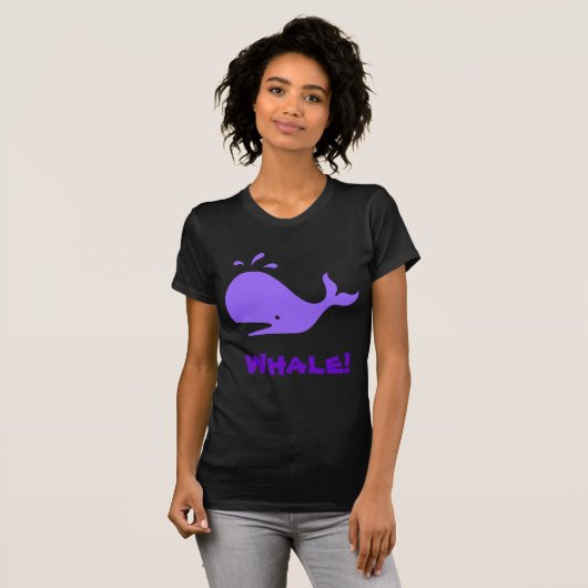 walvis! Paars. Personaliseerbaar T-shirt (Voorkant volledig)