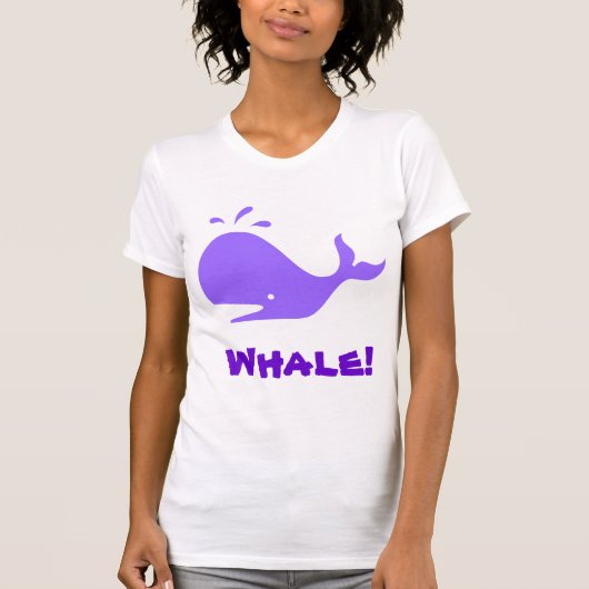 walvis! Paars. Personaliseerbaar T-shirt (Voorkant)