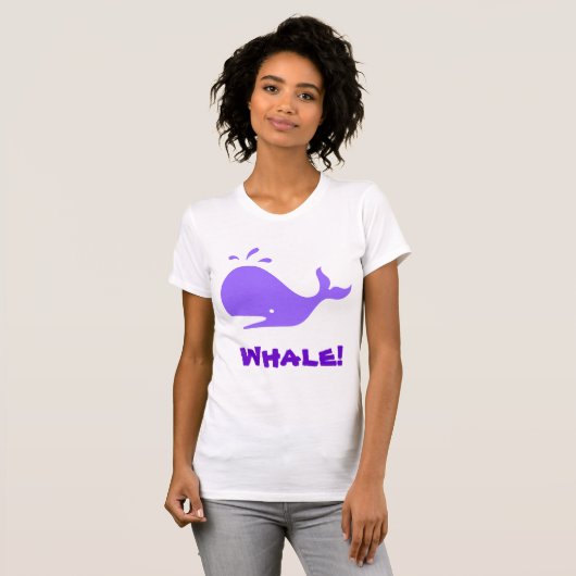 walvis! Paars. Personaliseerbaar T-shirt (Voorkant volledig)