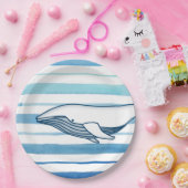 walvis papieren bordje (Feest)