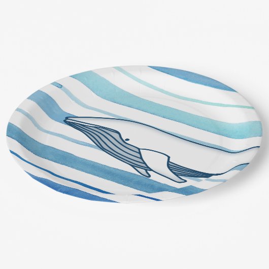 walvis papieren bordje (Gekanteld)