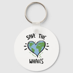 Walvis redt de walvisdag van aardse Gezegden Sleutelhanger