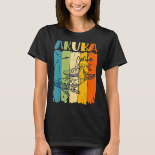 Walvis Retro Aruba Caribe Bijpassende Vrienden Fam T-shirt