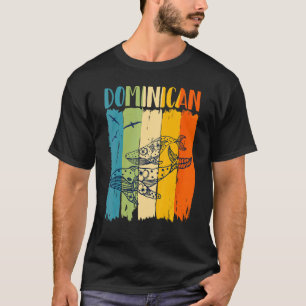 Walvis Retro Dominicaanse Overeenkomende Vrienden T-shirt