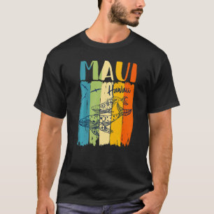 Walvis Retro Maui Hawaii Overeenkomstige Beste Vri T-shirt