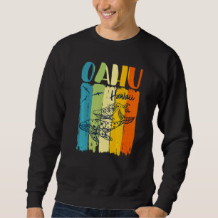 Walvis Retro Oahu Hawaii Bijpassende Beste Vriende Trui