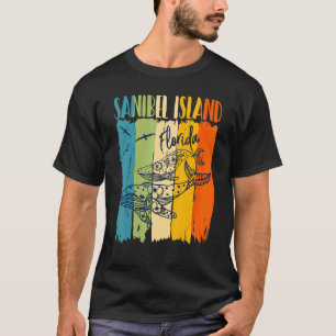 Walvis Retro Sanibel Island Florida Overeenkomstig T-shirt