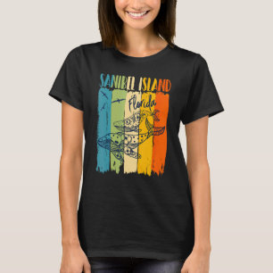 Walvis Retro Sanibel Island Florida Overeenkomstig T-shirt