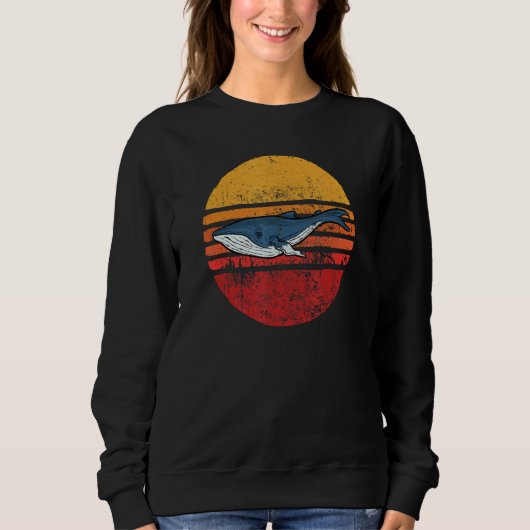  walvis retro stijl walvis 2 trui (Voorkant)