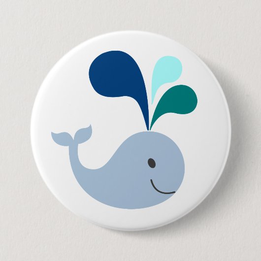 walvis ronde button 7,6 cm (Voorkant)
