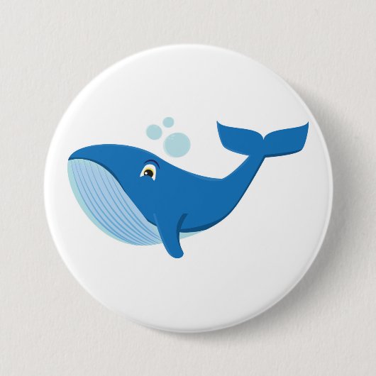 walvis ronde button 7,6 cm (Voorkant)