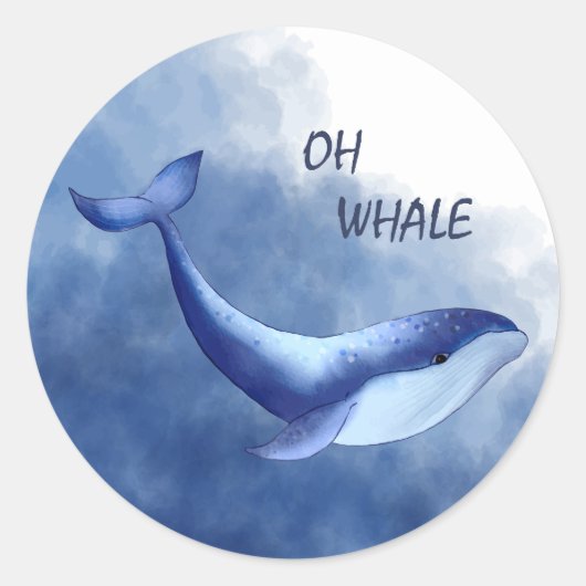 Walvis Ronde Sticker (Voorkant)