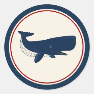 walvis ronde sticker