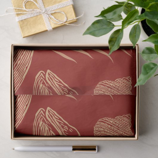 walvis rood tissuepapier (Geschenk)