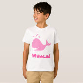 walvis! Roze. Personaliseerbaar T-shirt (Voorkant volledig)
