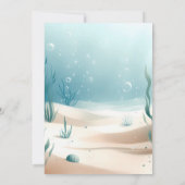 Walvis Schattige Onder het Zee Baby shower Kaart (Achterkant)