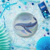 Walvis Schilderij Papieren Bordje (Feest)