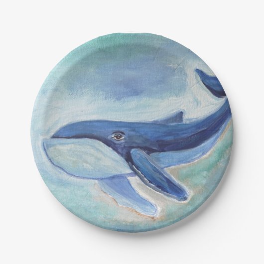 Walvis Schilderij Papieren Bordje (Voorkant)