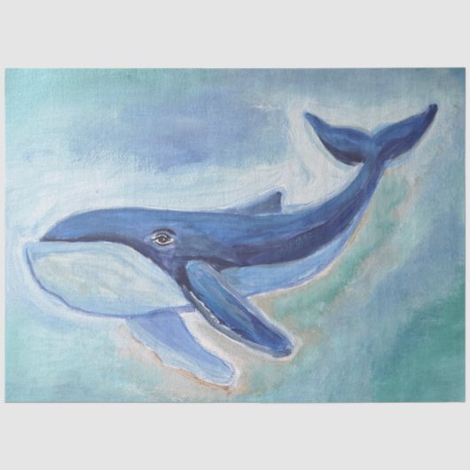 Walvis Schilderij  Tissuepapier (Voorkant)