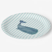 Walvis silhouet nautische schilderij oceaan papieren bordje (Gekanteld)