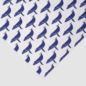 walvis silhouet tekening blauw tissuepapier (Detail)