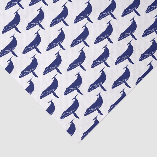 walvis silhouet tekening blauw tissuepapier (Detail)