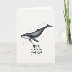Walvis Silhouet Vaderdag Kaart