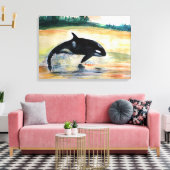 Walvis Single Print wanddecor (Insitu (Woonkamer))
