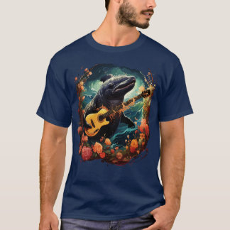 Walvis spelen gitaar t-shirt