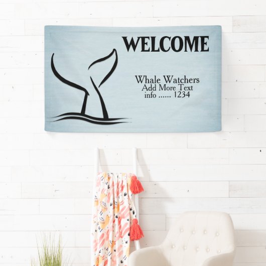 Walvis staart blauw spandoek (Insitu)