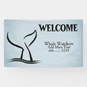 Walvis staart blauw spandoek (Horizontaal)