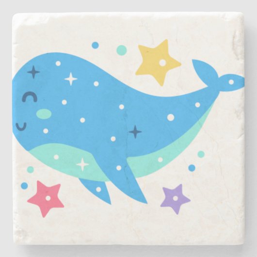 walvis stenen onderzetter (Voorkant)