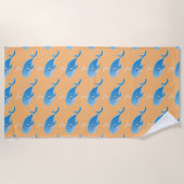 Walvis - strandhanddoek strandlaken (Voorkant)
