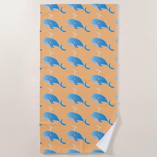 Walvis - strandhanddoek strandlaken (Voorkant)