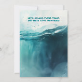 Walvis Surf en Duik Zomerstrandfeest Kaart (Achterkant)