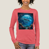 Walvis T-shirt. Tri-Blend Shirt (Voorkant)
