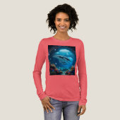 Walvis T-shirt. Tri-Blend Shirt (Voorkant)