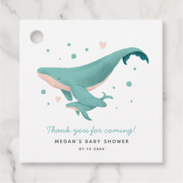Walvis thema nautisch Baby shower Bedankjes Labels
