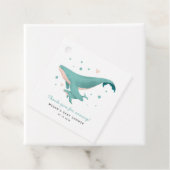 Walvis thema nautisch Baby shower Bedankjes Labels (In situ)