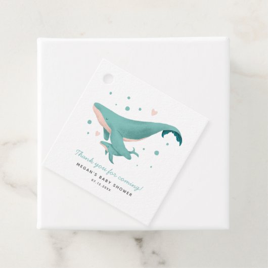 Walvis thema nautisch Baby shower Bedankjes Labels (In situ)