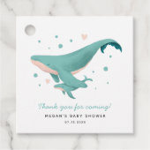 Walvis thema nautisch Baby shower Bedankjes Labels (Voorkant)