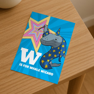 Walvis Tovenaar Alleen Voor De Pret Alphabet Karak Briefkaart