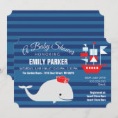 walvis  | Uitnodiging tot Baby shower (Voorkant / Achterkant)