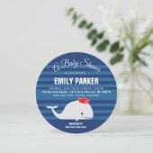 walvis  | Uitnodiging tot Baby shower (Staand voorkant)