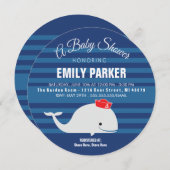 walvis  | Uitnodiging tot Baby shower (Voorkant / Achterkant)