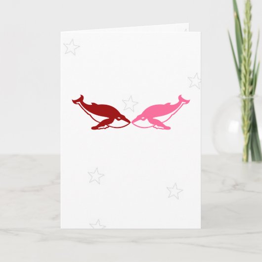 walvis Valentijnsdag Kaart (Voorkant)